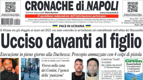 Cronache di Napoli intitola: "Conte in cima alla A, può provare a fare il vuoto con il Como"