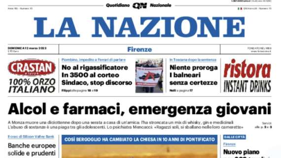 Alle 15 allo "Zini", La Nazione titola: "La Fiorentina a Cremona. Tocca a Cabral"
