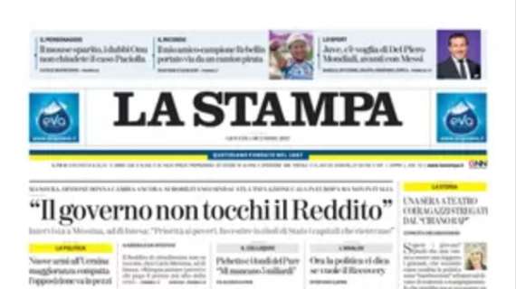 La Stampa in apertura sul futuro della Juventus: "C'è voglia di Del Piero"