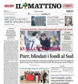 "Kvara, che delusione", Il Mattino in prima pagina si schiera: "Futuro senza ombre"