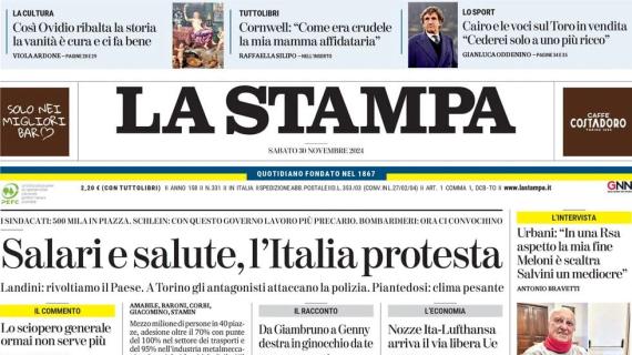 La Stampa: "Cairo e le voci sulla vendita del Torino: 'Cederei solo a uno più ricco'"