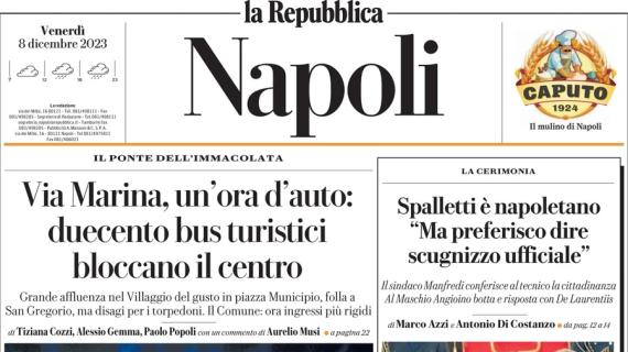 L'apertura dell'ed. di Napoli de La Repubblica: "Il fascino antico della sfida alla Juventus"