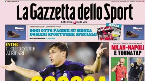 L'Inter corre ai ripari. L'apertura de La Gazzetta dello Sport: "Scossa anti-crisi"