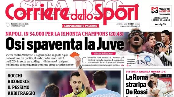 Corriere dello Sport in apertura: "Di Bello squalificato"