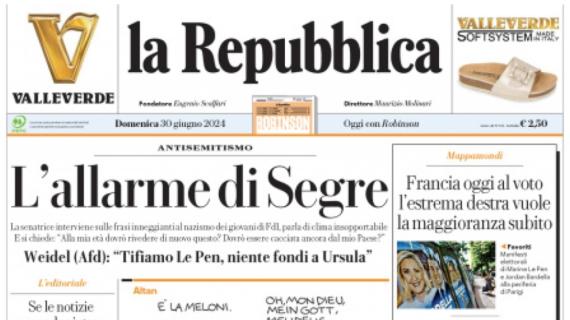 La Repubblica: "La piccola Italia è già a casa. Nemmeno l'illusione di esistere"