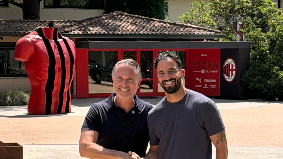 Milan, prima volta a Milanello per Ruben Amorim. Ad attenderlo Gerry Cardinale, le foto