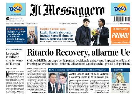 Il Messaggero: Lazio, fiducia ritrovata, Inzaghi verso il rinnovo. Roma, accuse a Fonseca"