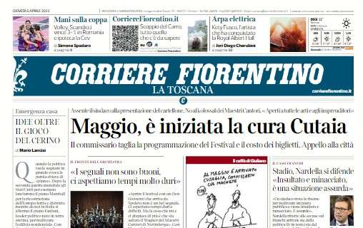 Il Corriere Fiorentino in apertura sulla vittoria viola a Cremona: "A Roma, a Roma!"