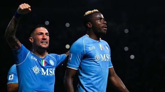 Napoli, buona la prima al Maradona da campione d'Italia: Osimhen-Di Lorenzo, 2-0 al Sassuolo