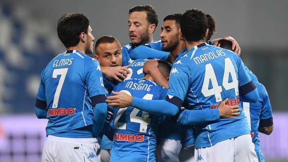 Il sito del Napoli commenta così il 3-3 col Sassuolo: "Vittoria sfuggita via in un battito d'ali"