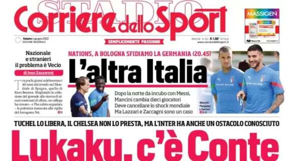 L'apertura del Corriere dello Sport: "Lukaku, c'è Conte"