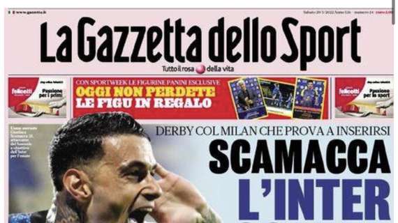 L'apertura de La Gazzetta dello Sport: "Scamcca, l'Inter scatta"