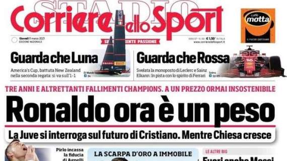 L'apertura del Corriere dello Sport sulla Juve: "Ronaldo ora è un peso"