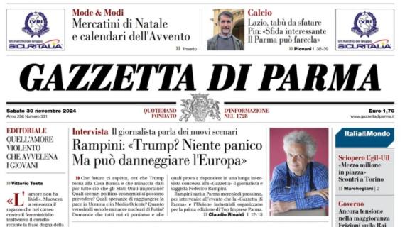 Gazzetta di Parma: "Lazio, tabù da sfatare. Pin: 'Sfida interessante, il Parma può farcela'"