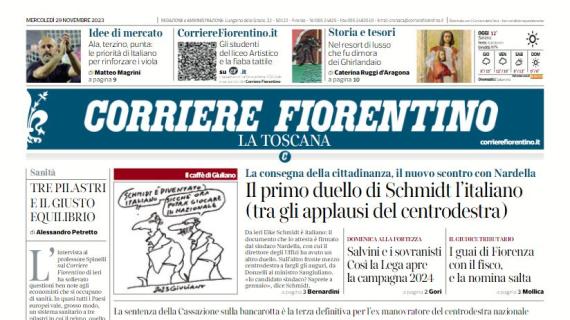 Servono rinforzi ad Italiano, Corriere Fiorentino in apertura: "Idee di mercato"