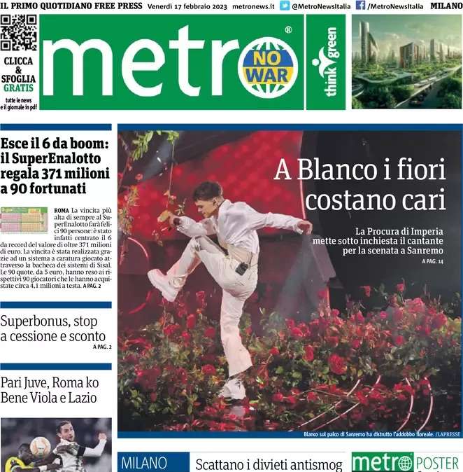 La prima pagina di Metro sui club italiani in coppa: “Pari Juve, Roma ko. Bene Viola e Lazio”