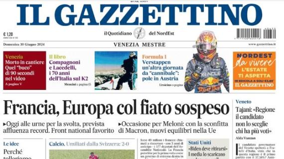 Il Gazzettino: "Disastro Nazionale, l'Italia torna a casa"