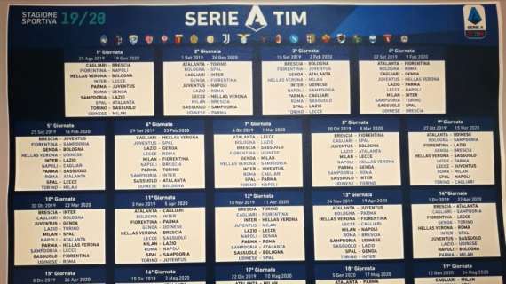 LIVE TMW - Calendario Serie A, tutti i turni e le date del campionato 19/20