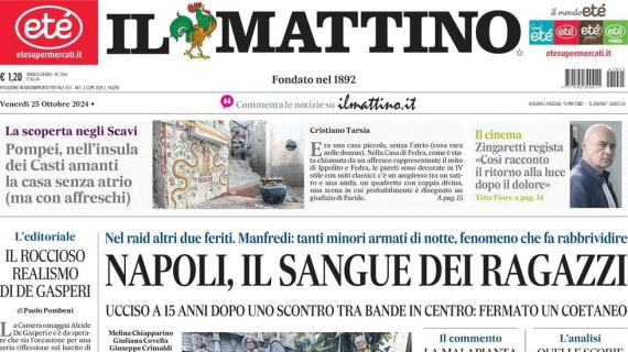 Il Mattino titola sul sogno tricolore di Conte: "MetroNapoli, la corsa scudetto"