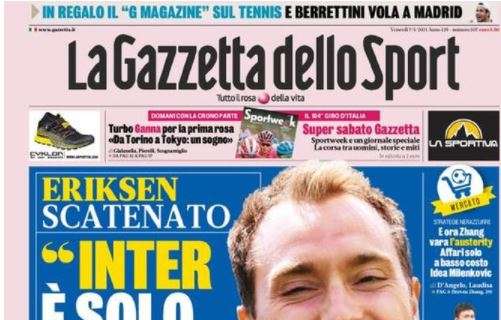 L'apertura de La Gazzetta dello Sport, parla Eriksen: "Inter, è solo l'inizio"