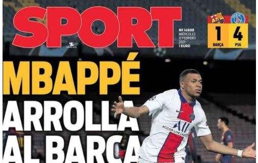 Barcellona-PSG 1-4, Sport: voto 9 a Mbappé e 3 a Griezmann. Benissimo gli italiani