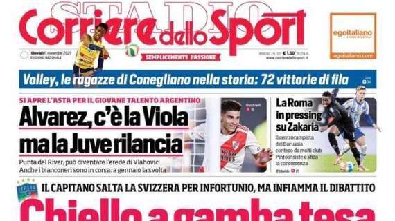 L'apertura del Corriere dello Sport: "Chiello a gamba tesa sulla Superlega"