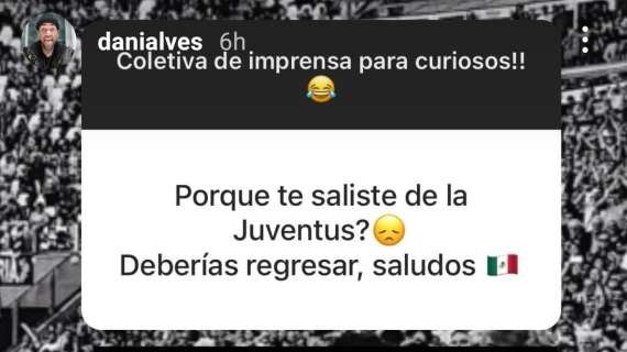 Dani Alves: "Via dalla Juve dopo un anno perché mi hanno mentito sul cambio di gioco"