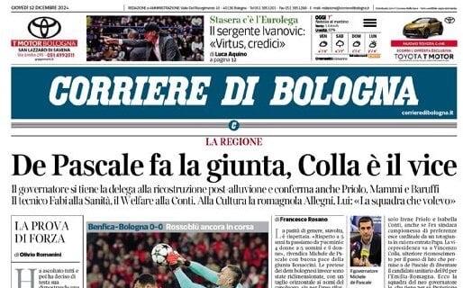 Benfica inchiodato, Corriere di Bologna: "Storico pari a Lisbona, la Champions continua"