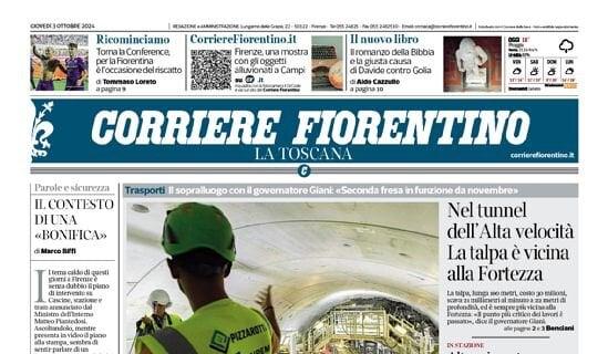 La Fiorentina torna in Conference, il Corriere Fiorentino apre: "È'occasione del riscatto"