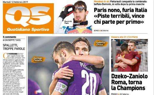 Fiorentina, QS titola: "Crac Pezzella". Fascia a Chiesa