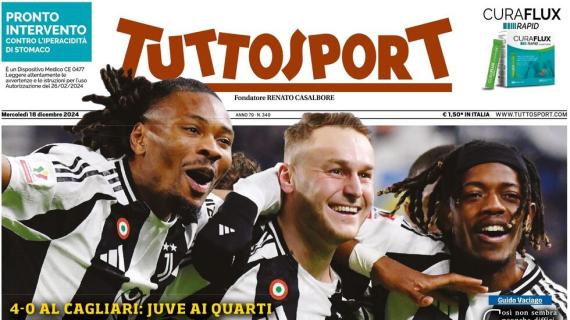 L'apertura di oggi di Tuttosport sulla Juve: "Perché non fate sempre così?"