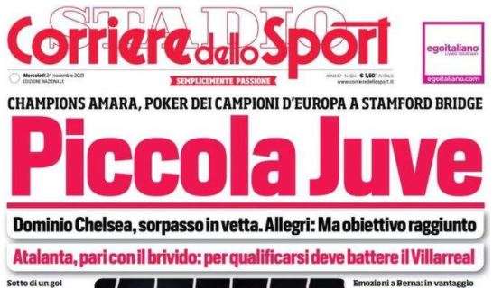 L'apertura del Corriere dello Sport: "Piccola Juve"