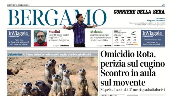 L'apertura del Corriere di Bergamo: "Scamacca spinge per Napoli e Firenze"