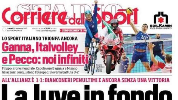 L'apertura del Corriere dello Sport: "La Juve in fondo"