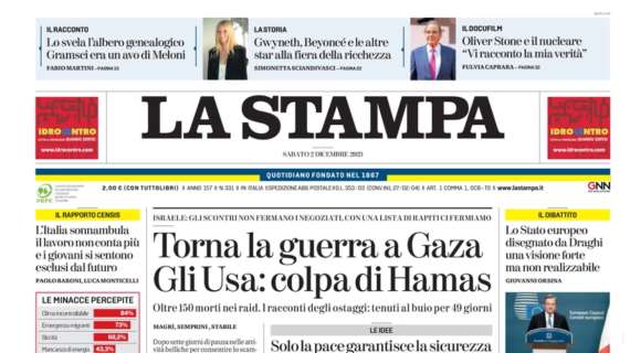 La Stampa sulla Juventus: "Prima la Signora: vittoria a Monza in un recupero thrilling"