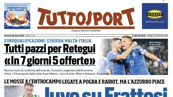 L'apertura di Tuttosport sul mercato bianconero: "La Juve su Frattesi. L'appuntamento"