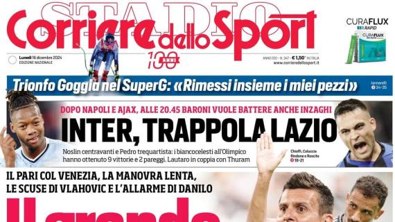 Juve e Motta contestati, l'apertura del Corriere dello Sport: "Il grande freddo"