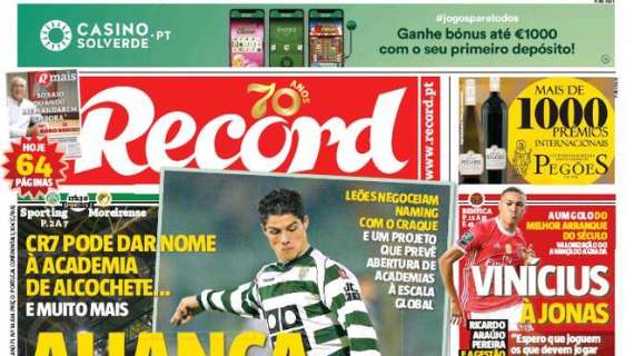Sporting CP, Record: "Allenza con Ronaldo". Progetto per l'Academy