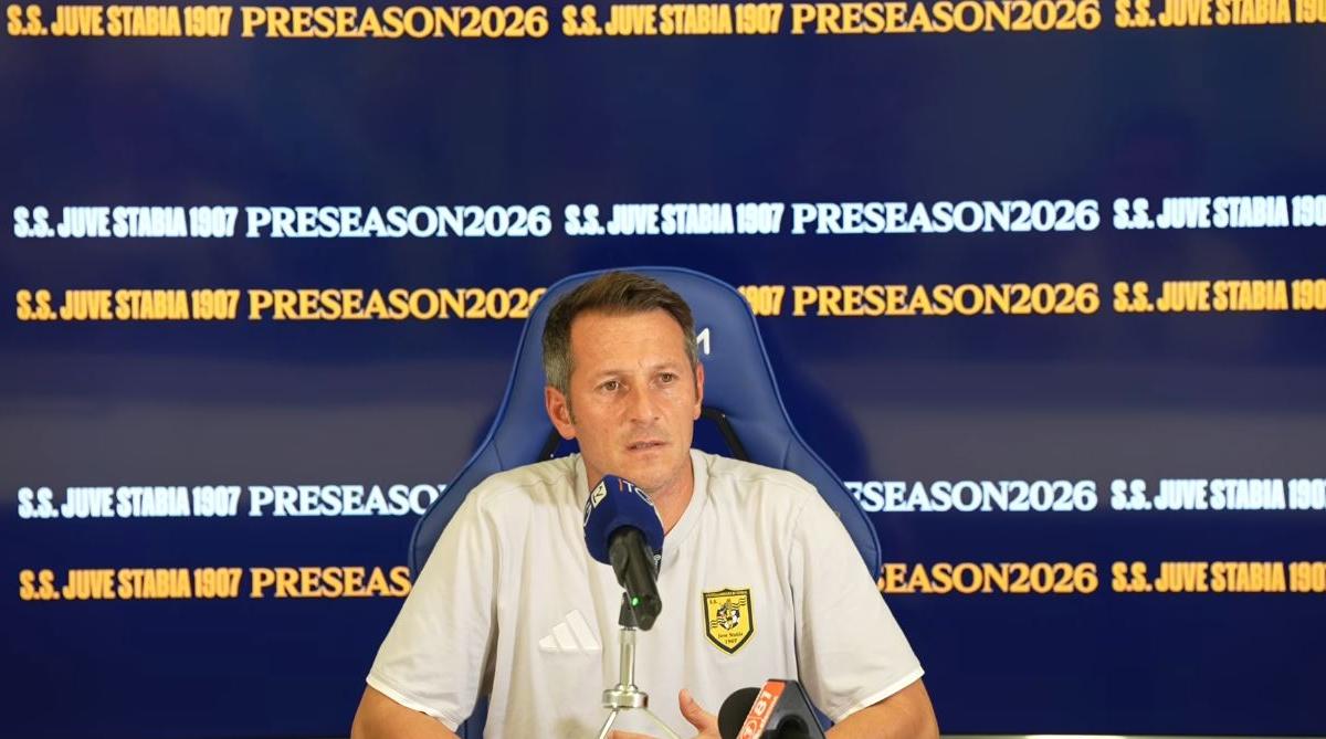 Juve Stabia, De Giorgio: “Siamo al 75%. Il mercato? Non abbiamo fretta”