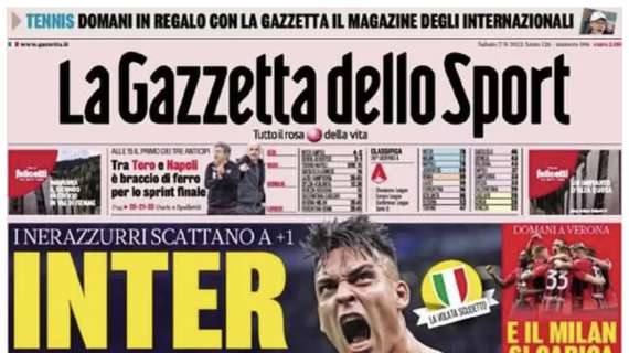 L'apertura de La Gazzetta dello Sport: "Inter, sorpasso da pazzi"