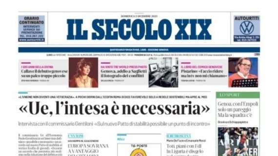 Il Secolo XIX: "Genoa, con l'Empoli solo un pareggio. Ma la squadra c'è"