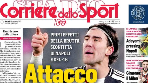 Corriere dello Sport in apertura sulla Juventus: "Attacco a Thiago Motta"