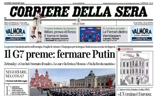 Il Corriere della Sera: "Milan, prova di forza. E torna in testa"