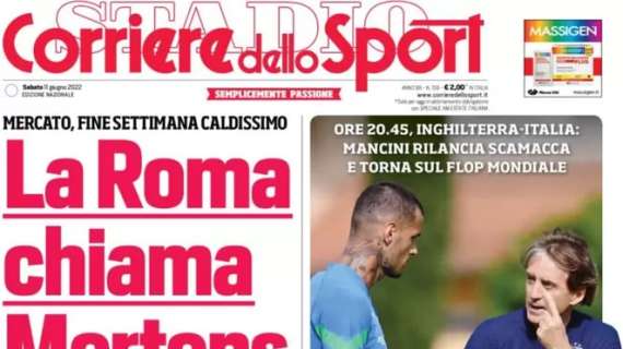 L'apertura del Corriere dello Sport: "La Roma chiama Mertens"