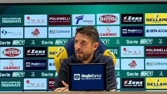 Frosinone, Greco: "Non posso dire nulla ai ragazzi. Il gol? I problemi sono altri"