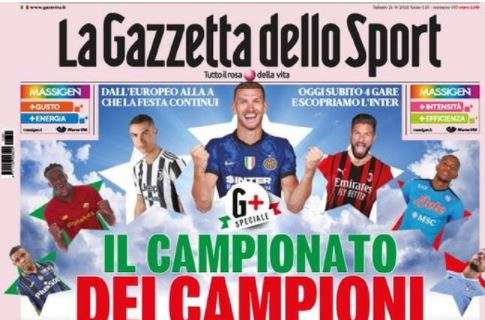 L'apertura de La Gazzetta dello Sport: "Il campionato dei campioni"