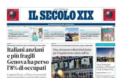 Il Secolo XIX apre sul Genoa: "Il Grifone sfida l'Empoli al Ferraris: torna Retegui"