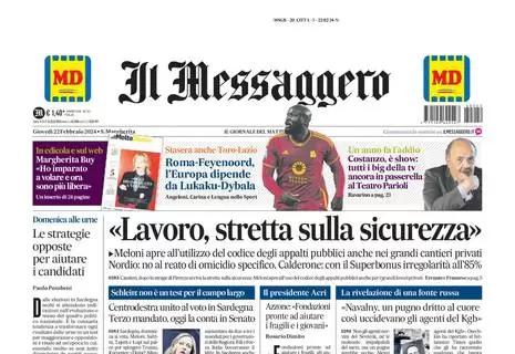 Il Messaggero sui giallorossi: "Roma-Feyenoord, l'Europa dipende da Lukaku-Dybala"