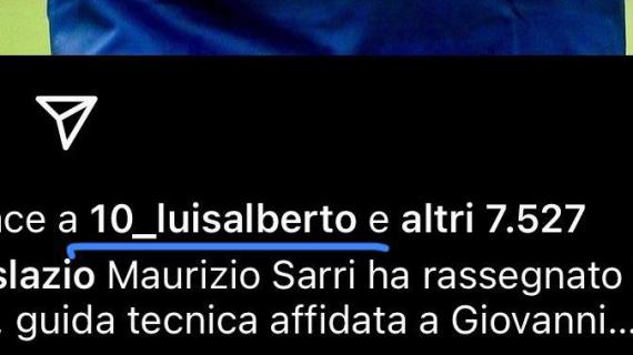 La Lazio annuncia le dimissioni di Maurizio Sarri. E Luis Alberto mette 'Mi Piace'