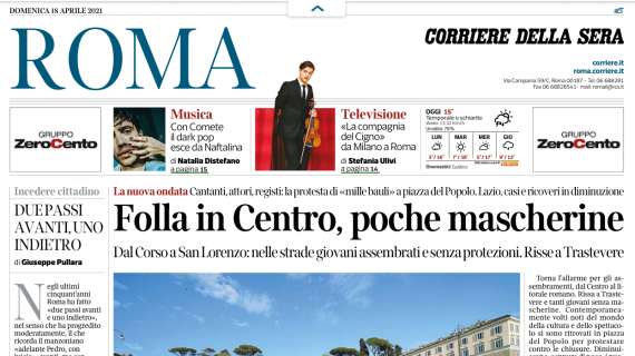 Il Corriere di Roma: "Biancocelesti, sprint Champions. Giallorossi, assalto al Toro"